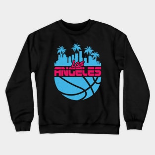 Los Angeles Vice Cityscape Basketball LA 80's Crewneck Sweatshirt